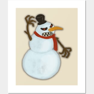 Evil Snowman Posters and Art